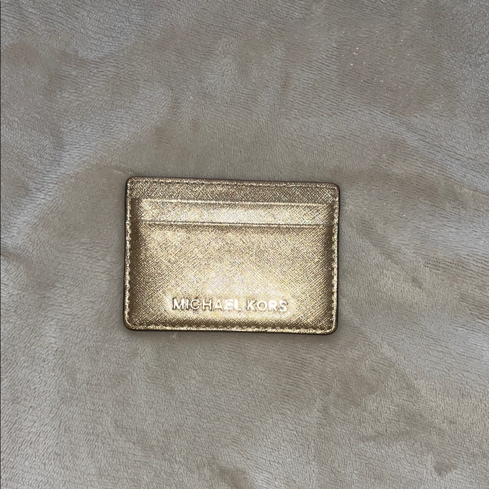 FREE with purchase of 3+ items: Michael Kors Metallic Gold Card Case